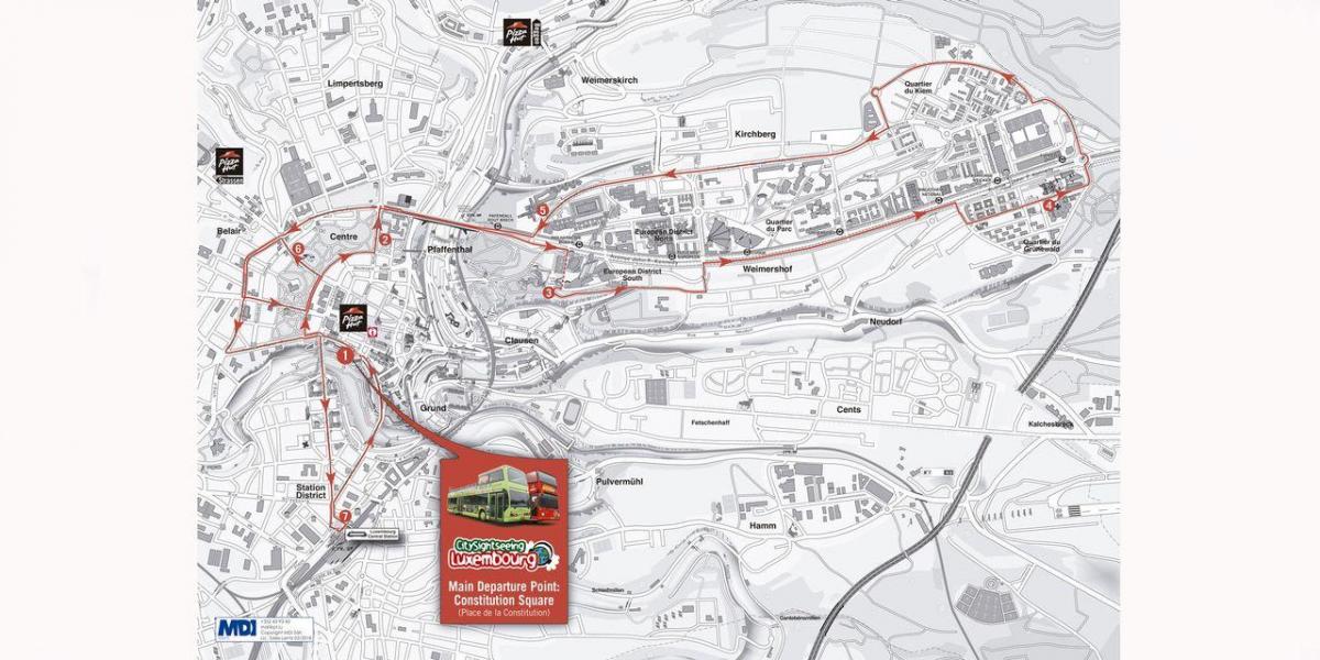 carte de hop on hop off Luxembourg