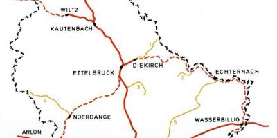 Carte ferroviaire du Luxembourg