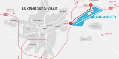 Carte de l'aéroport de Luxembourg