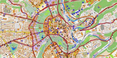 Carte du centre-ville de Luxembourg