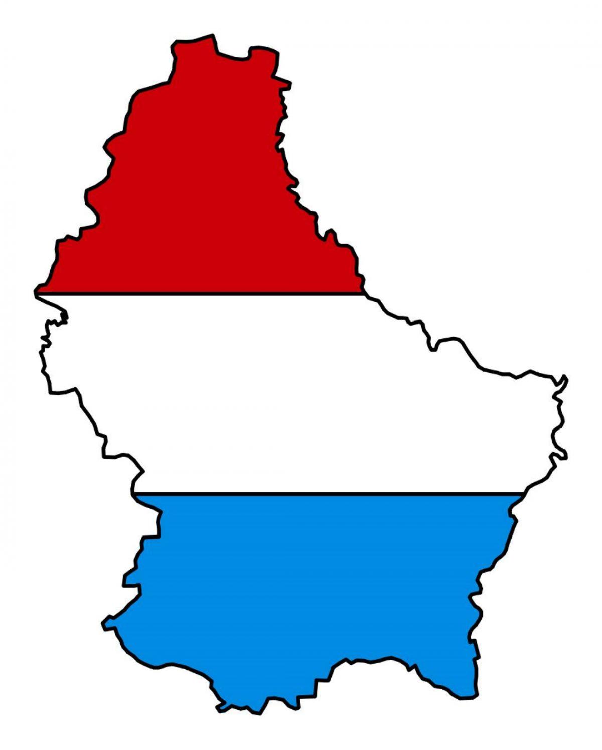 carte de drapeau Luxembourgeois 