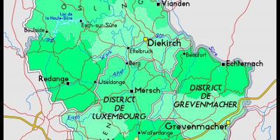 Luxembourg lieu sur la carte