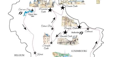 La carte de Luxembourg châteaux